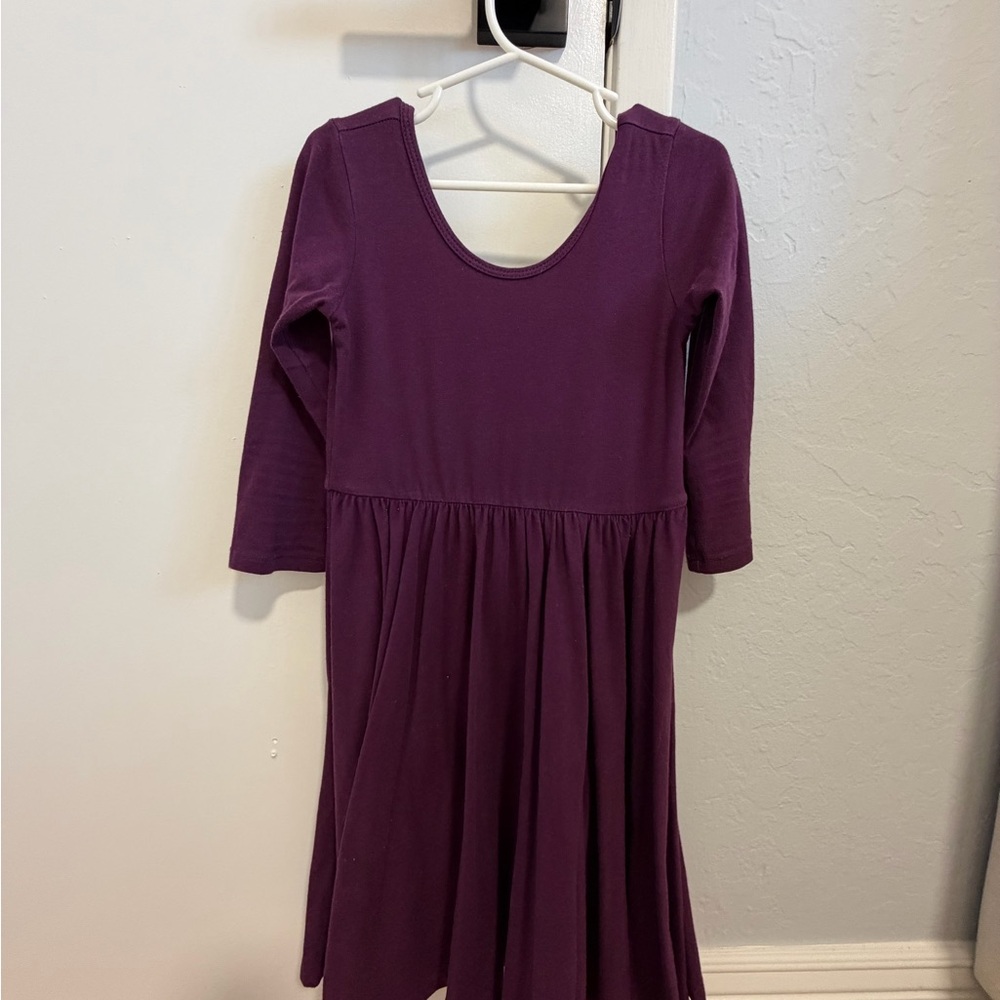 Elegant Plum Kids Casual Dress